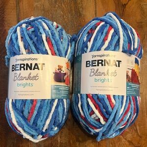 Two New Bernat Blanket Brights Skeins of Yarn